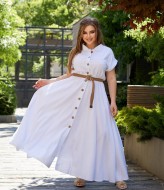 Льняное платье длинное BEL-731A23