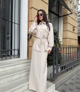 Льняной костюм с юбкой  DN-250A750