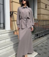 Льняной костюм с юбкой  DN-250A750