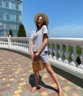 Льняной костюм с шортами женский  VMS-0026A350