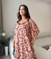 Длинное платье свободного кроя BEL-69A18