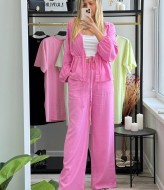 Льняной брючный костюм женский EST-5638A600