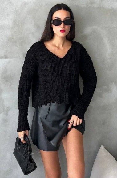 Свитер женский укороченный AMU-1218A400 Свитер женский укороченный AMU-1218A400