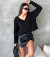 Свитер женский укороченный AMU-1218A400