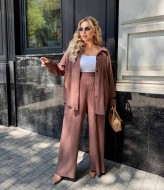 Льняной женский костюм AB-1815A21