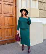 Теплый костюм с юбкой  ET-749A600