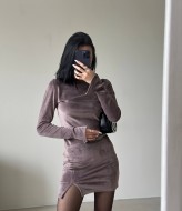 Велюровое платье BLO-836A370