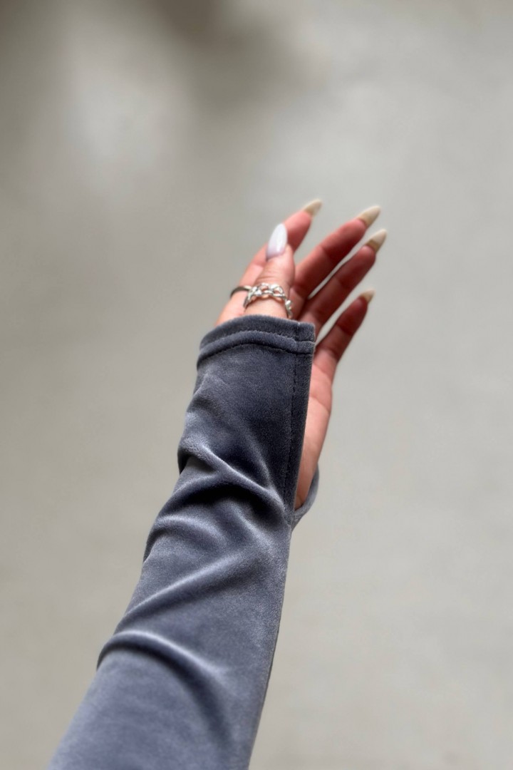 Велюровое платье BLO-836A370