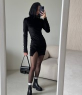 Велюровое платье BLO-836A370