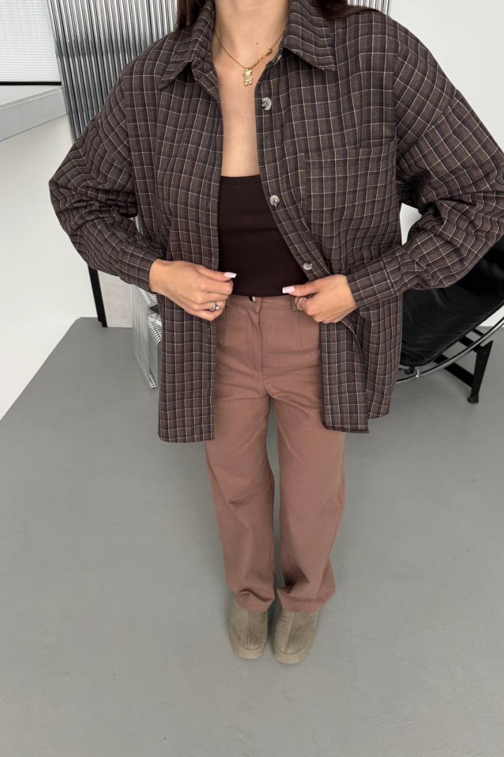 Рубашка в мелкую клетку женская  BB-022A550