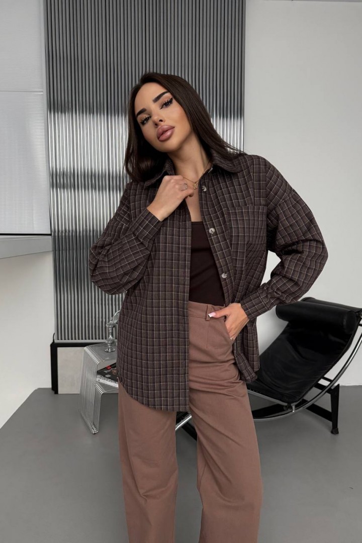 Рубашка в мелкую клетку женская  BB-022A550