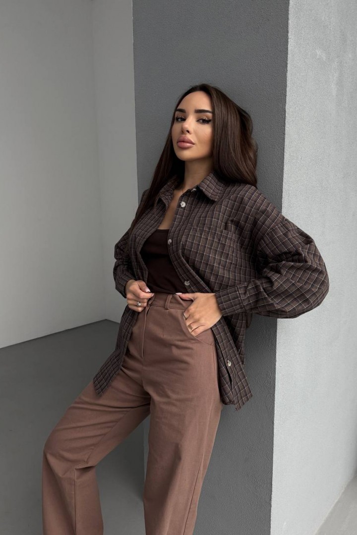 Рубашка в мелкую клетку женская  BB-022A550