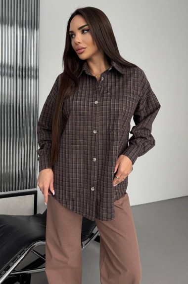 Рубашка в мелкую клетку женская  BB-022A550