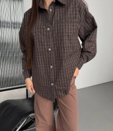 Рубашка в мелкую клетку женская  BB-022A550