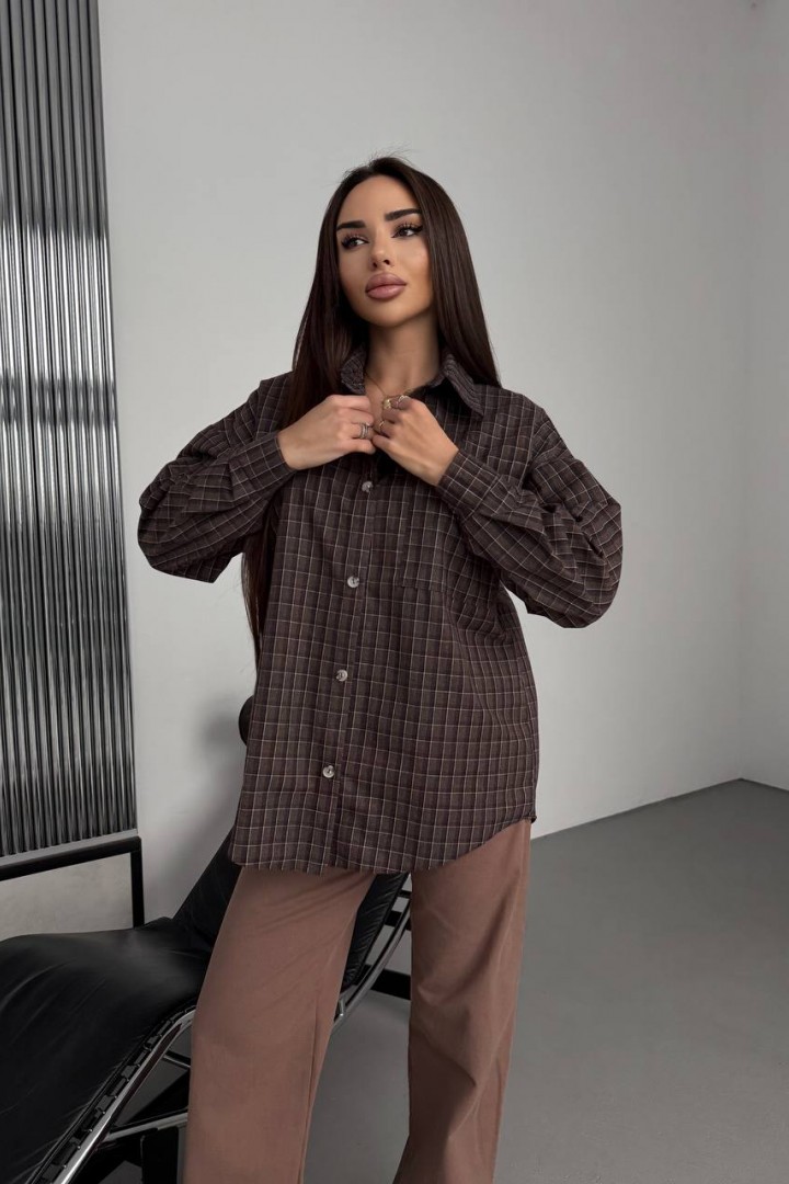 Рубашка в мелкую клетку женская  BB-022A550