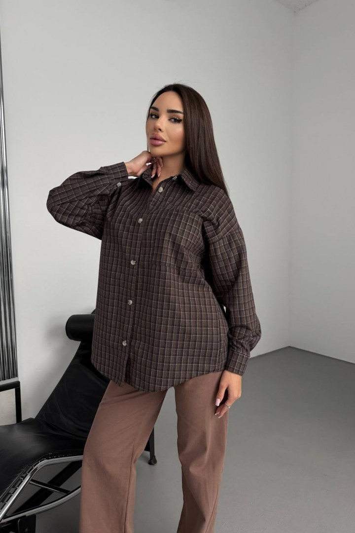 Рубашка в мелкую клетку женская  BB-022A550