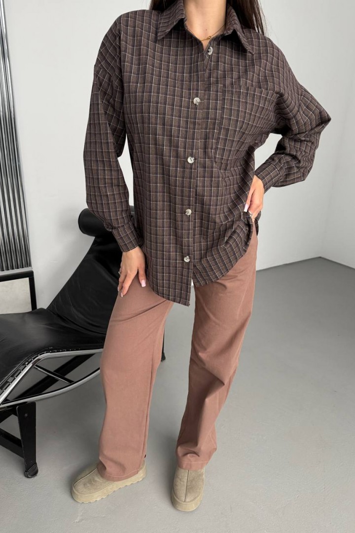 Рубашка в мелкую клетку женская  BB-022A550