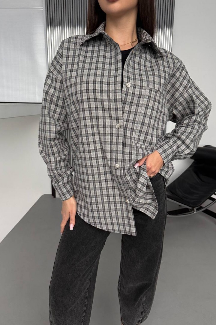 Рубашка в мелкую клетку женская  BB-022A550