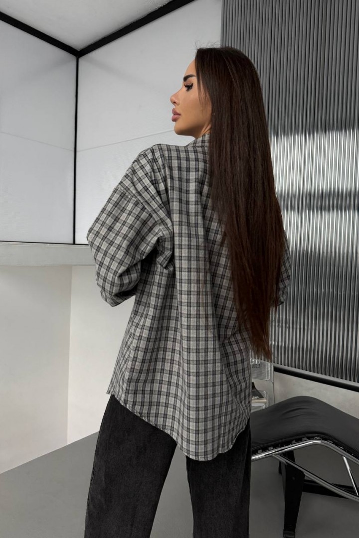 Рубашка в мелкую клетку женская  BB-022A550