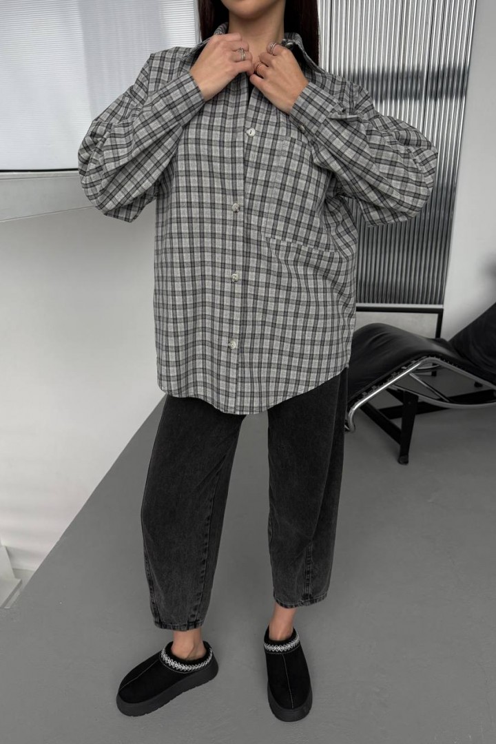 Рубашка в мелкую клетку женская  BB-022A550