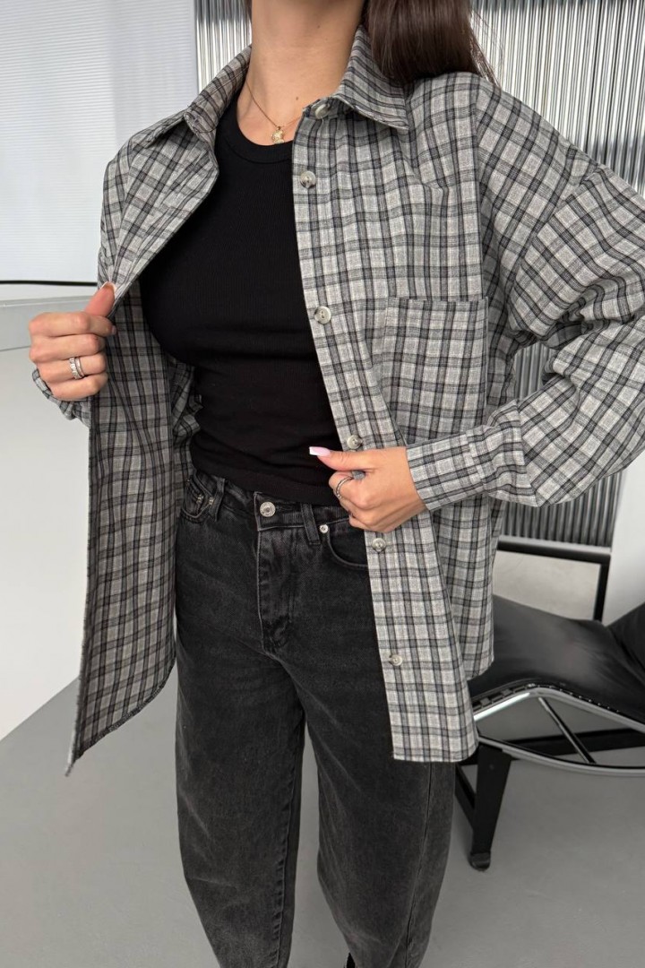 Рубашка в мелкую клетку женская  BB-022A550