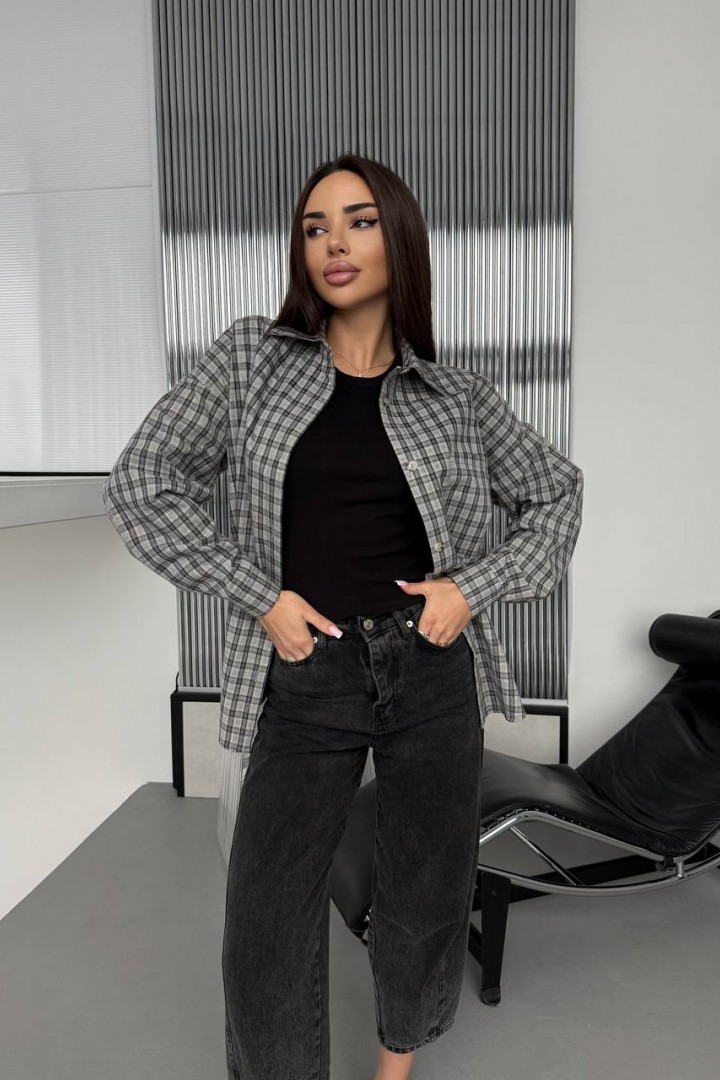 Рубашка в мелкую клетку женская  BB-022A550