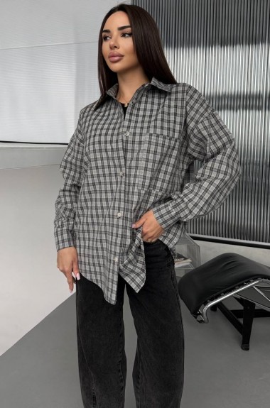Рубашка в мелкую клетку женская  BB-022A550