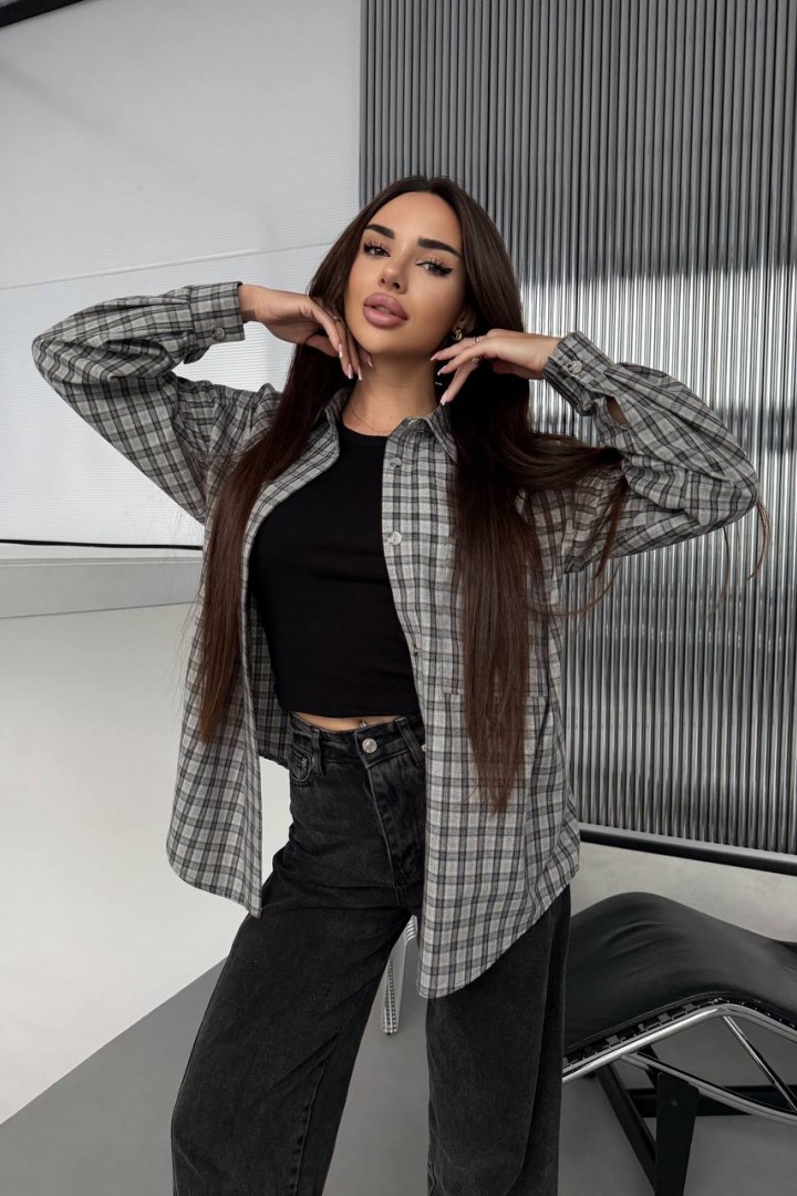 Рубашка в мелкую клетку женская  BB-022A550