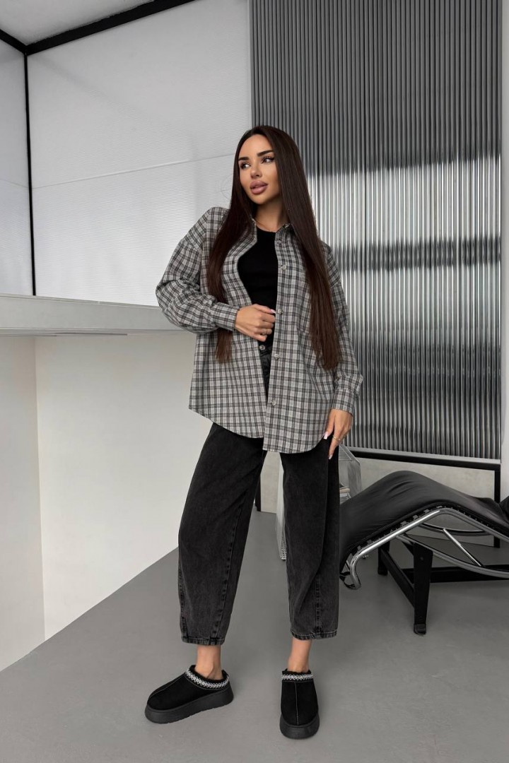 Рубашка в мелкую клетку женская  BB-022A550