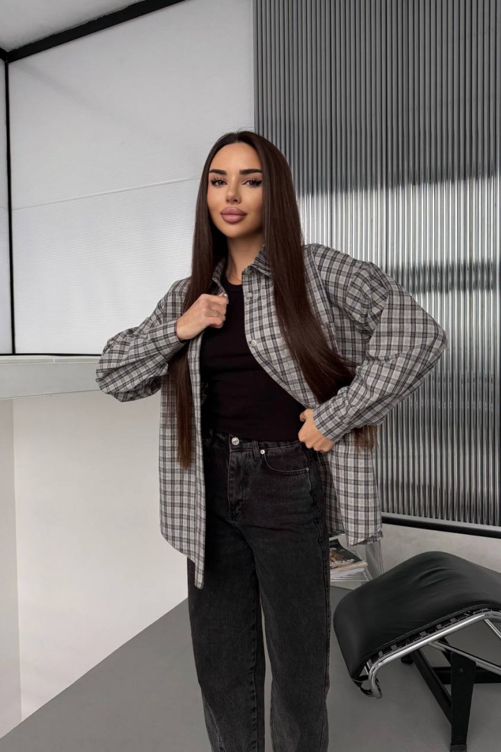 Рубашка в мелкую клетку женская  BB-022A550