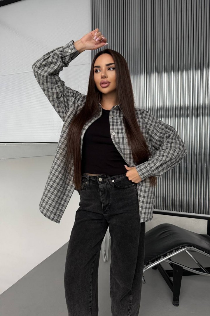 Рубашка в мелкую клетку женская  BB-022A550