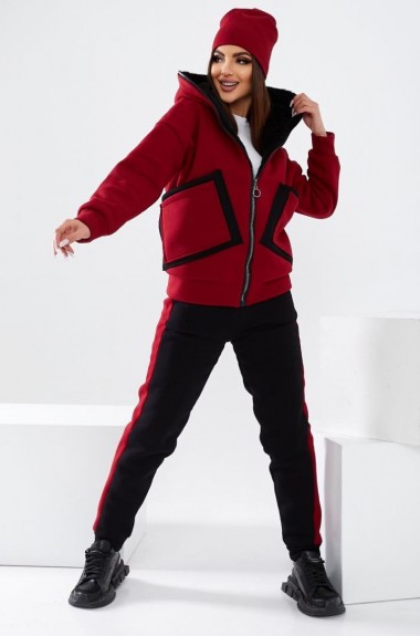 Женский спортивный костюм на меху NJ-ELR-902A1900 Женский спортивный костюм на меху NJ-ELR-902A1900
