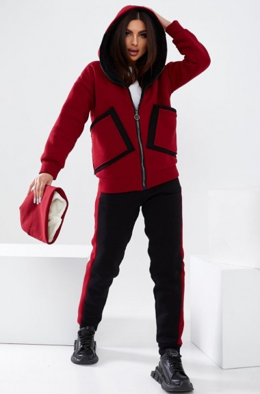 Женский спортивный костюм на меху NJ-ELR-902A1900 Женский спортивный костюм на меху NJ-ELR-902A1900
