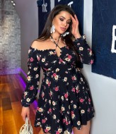 Платье мини с длинным рукавом YM-5841A10.5