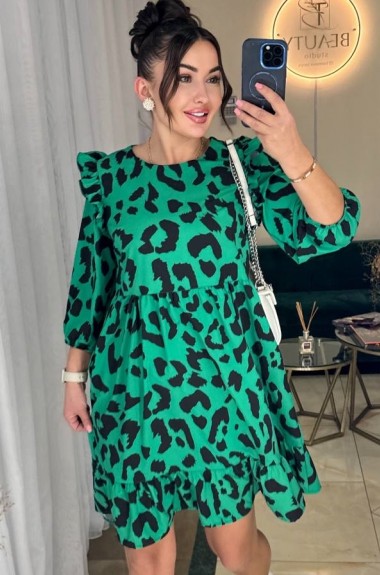 Платье с рюшами на плечах	KG-577A370