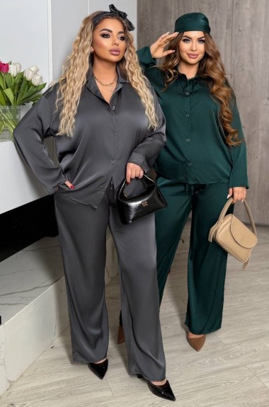 Шелковый брючный костюм женский ET-8883A700 Шелковый брючный костюм женский ET-8883A700