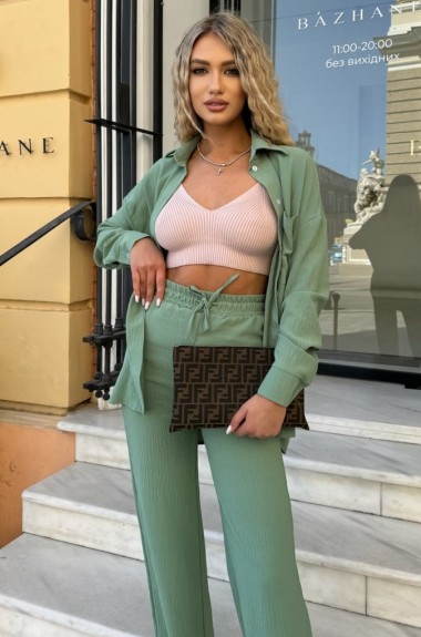 Костюм брюки палаццо и рубашка  LUC-417A419