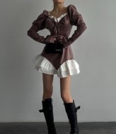 Платье из эко кожи ASP-494A649