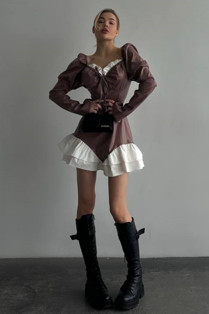 Платье из эко кожи ASP-494A649