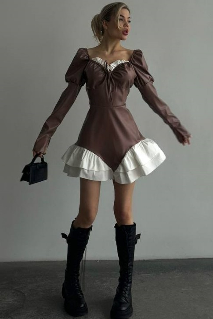 Платье из эко кожи ASP-494A649