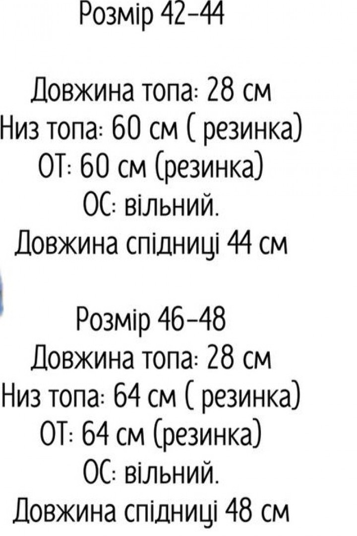 Комплект юбка и топ AXY-062A550