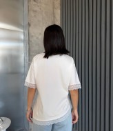 Футболка с кружевом AVB-136A420