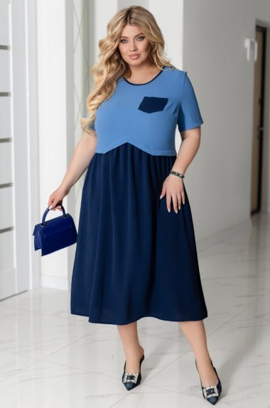 Комбинированное платье KYB-21237A15