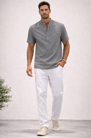 Сорочка з льону SAL-475A460 Сорочка з льону SAL-475A460