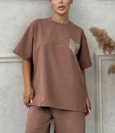 Трикотажный костюм футболка и шорты LOU-1171A580