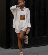 Костюм рубашка шорты лен SAP-030A490