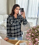 Клетчатая женская рубашка VK-043A400