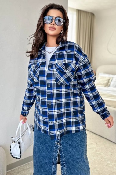 Клетчатая женская рубашка VK-043A400