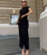 Длинная черная юбка с разрезом KL-767A300 Длинная черная юбка с разрезом KL-767A300