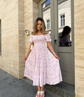 Платье с открытыми плечами летнее IMMA-352A499